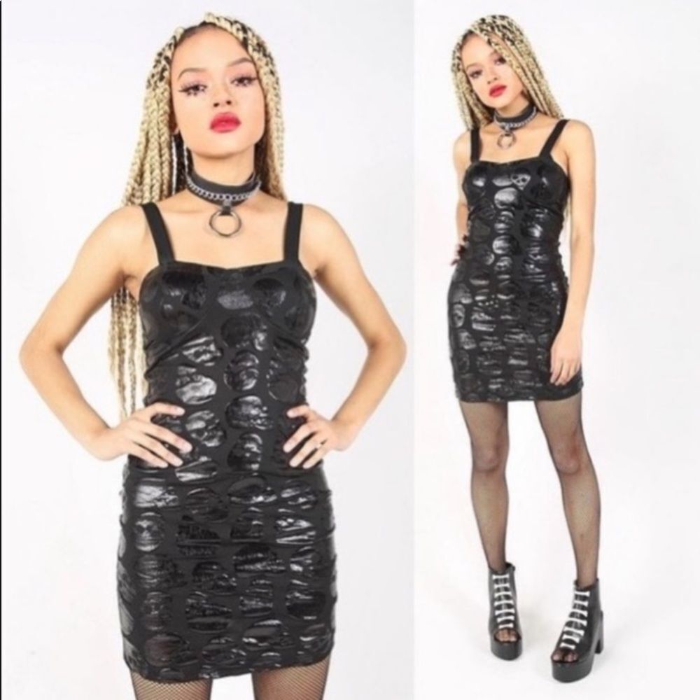 Iron Fist Skulls Club Black Mini Dress